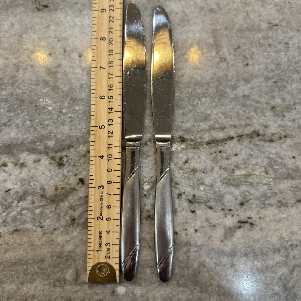 Oneida Risotto Butter Knives Set Of 2 Stainless Steel Flatware 9-1/4" Modern